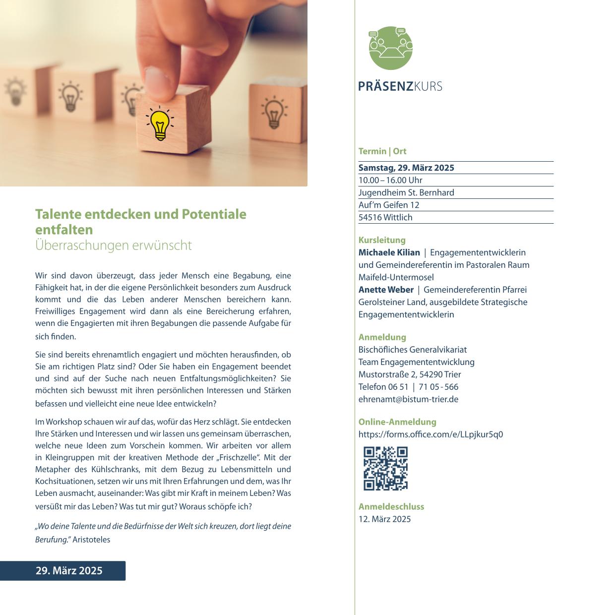 Talente entdecken und Potentiale entfalten