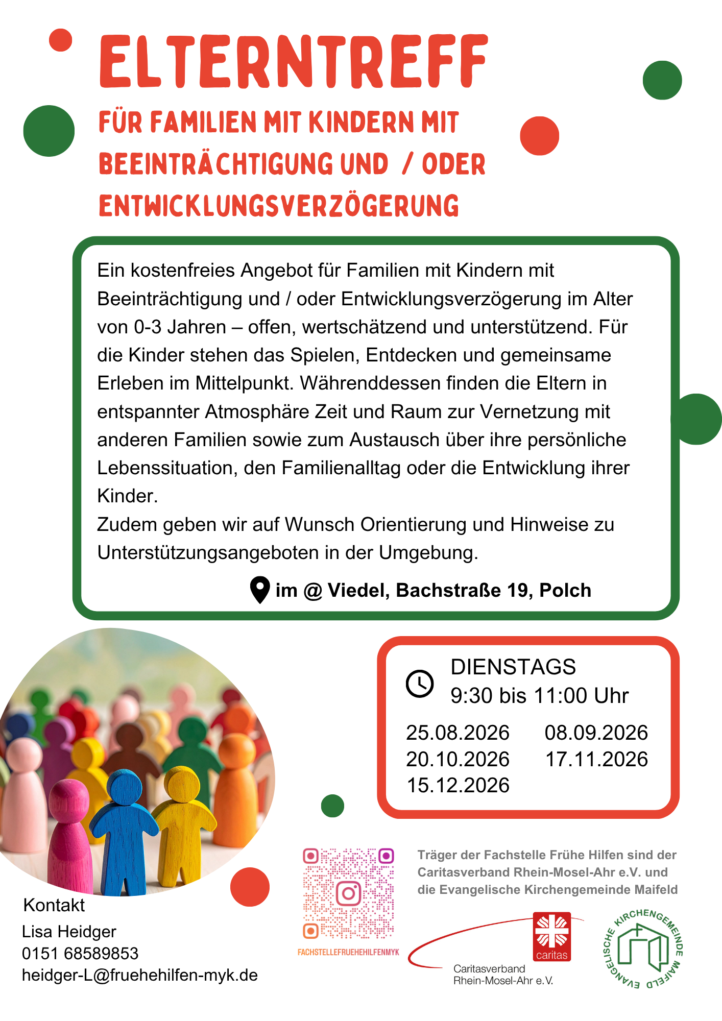 Flyer mit Beschreibung und Daten (c) Fachstelle Frühe Hilfen Flyer mit Beschreibung und Daten